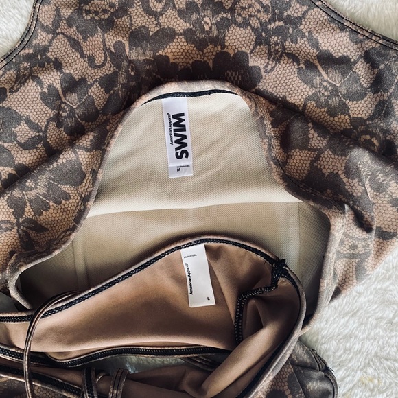 AmericanApparel 2-Piece Nude/Lace Pattern Swimsuit - Picture 6 of 9